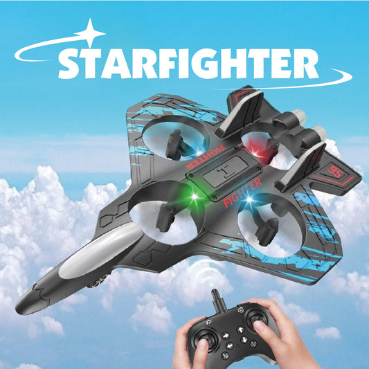 S1 RC Fighter Plane Drone with LED Lights & 360° Stunt Flying | 2.4GHz Remote Control