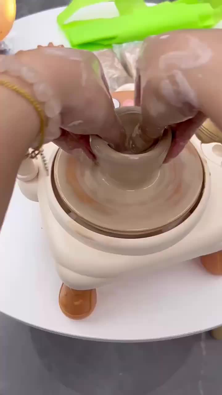 Cute Cat Pottery Wheel Machine – Kids DIY Clay Craft & Art Set | Ages 8+