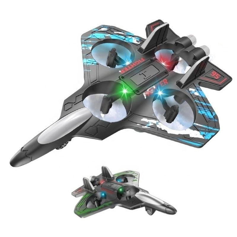 S1 RC Fighter Plane Drone with LED Lights & 360° Stunt Flying | 2.4GHz Remote Control